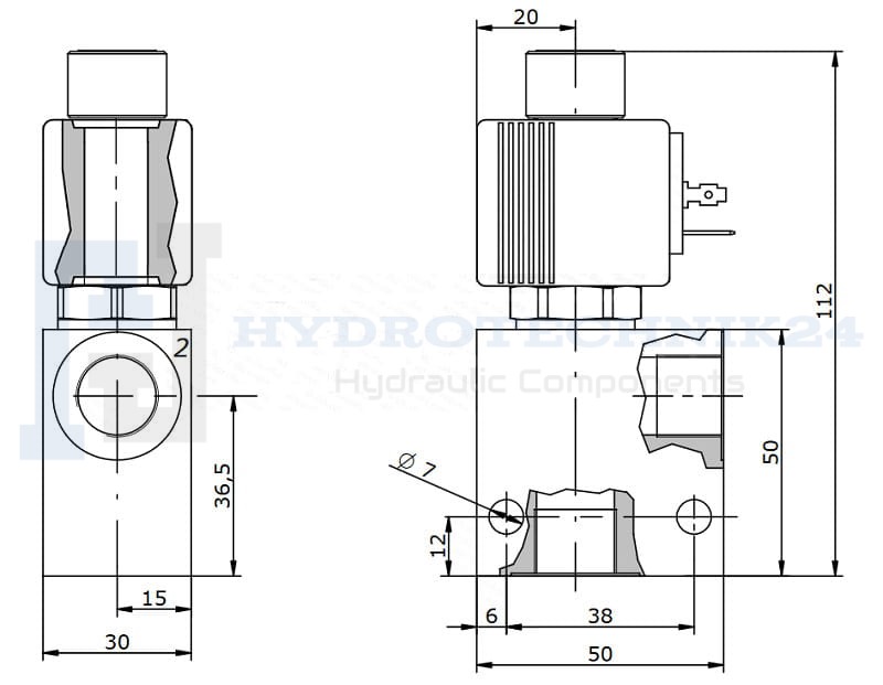 2/2 Wege Sitzventil » 40l/min » stromlos gesperrt | Der Hydrauliker 2/2 Wege Sitzventil » 40l/min » stromlos gesperrt | Der Hydrauliker