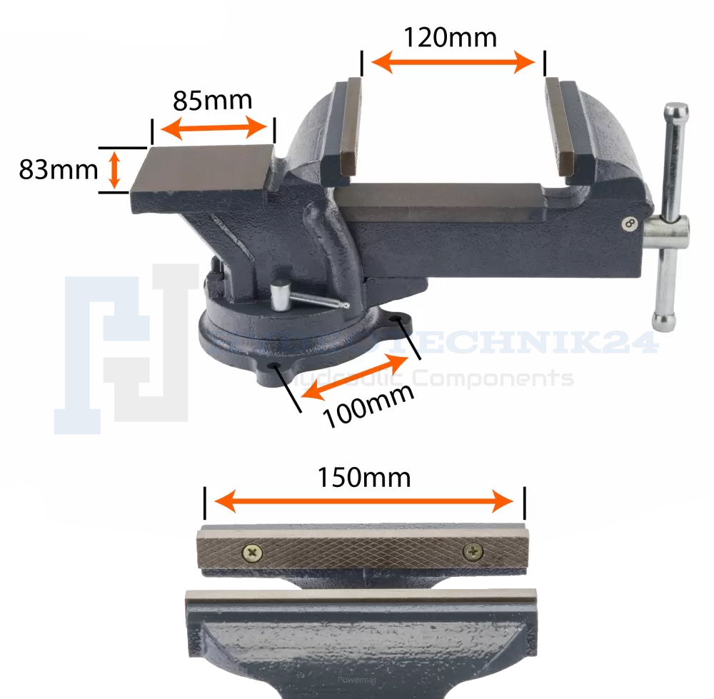 50/70 Mm Schraubstock Parallelschraubstock Drehbar Werkbankschraubstock