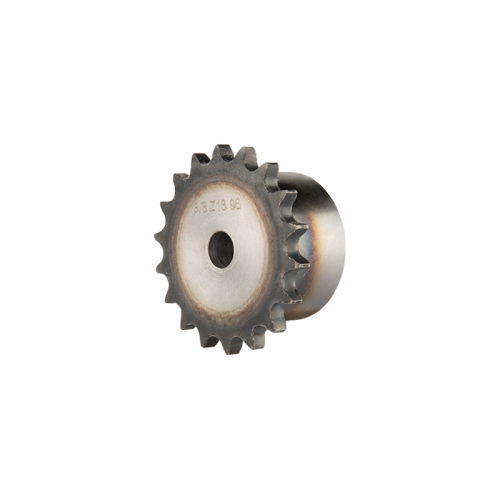 Produktbild von Sourcing Map Kettenrad 12 Zähne, 1/4" Teilung, 8 Mm Bohrung, Typ B, C45-Stahl, Schwarz Oxidiert, Mit 2 Stellschrauben, Für ISO 04C