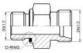 Gerade Einschraubverschraubung ED PBB M30x1.5 - M24x1.5