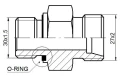 Gerade Einschraubverschraubung ED PBB M30x1.5 - M27x2