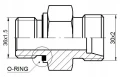 Gerade Einschraubverschraubung ED PBB M36x1,5 - M30x2