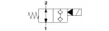 Sitzventil 2/2-Wege Innengewinde: 1/2" Max. Durchfluß: 70L/min Max. Betriebsdruck: 350bar Spannung: 12V offene Stellung TD4