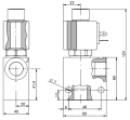 Sitzventil 2/2-Wege Innengewinde: 1/2" Max. Durchfluß: 70L/min Max. Betriebsdruck: 350bar Spannung: 12V offene Stellung TD4