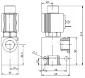 Sitzventil 2/2-Wege Innengewinde: 3/8" Max. Durchfluß: 40L/min Max. Betriebsdruck: 350bar Spannung: 230V gesperrte Stellung TD3
