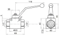 Doppelter Membranspeicher 2x0.35L im Set mit Kugelhahn Vorfülldruck - 30/70bar