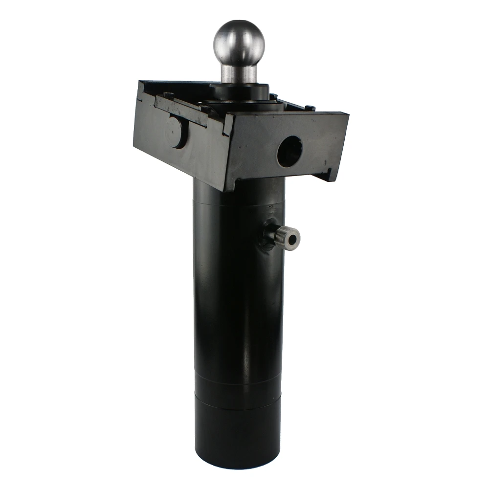 Teleskop-Hydraulikzylinder 2-stufig Ø75/60mm 520mm hub mit Kardanring