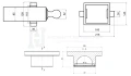 Teleskop-Hydraulikzylinder 2-stufig Ø75/60mm 520mm hub mit Kardanring und Anschweißkugelpfanne