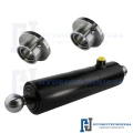 Teleskop-Hydraulikzylinder 2-stufig Ø75/60mm 500mm Hub mit 2x Anschweißkugelpfanne