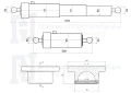 Teleskop-Hydraulikzylinder 2-stufig Ø75/60mm 500mm Hub mit 2x Anschweißkugelpfanne