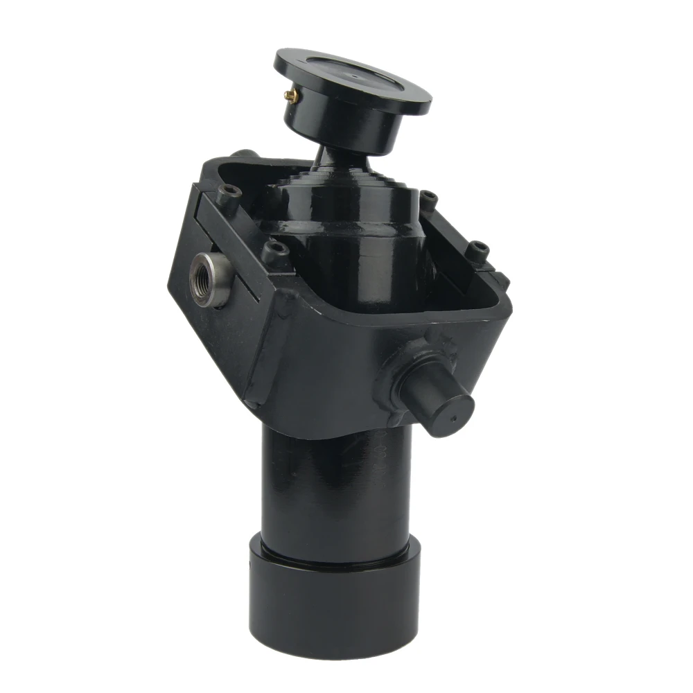 Teleskop-Hydraulikzylinder 4-stufig Ø90/75/60/45mm 910mm hub mit Kardanring und Anschweißkugelpfanne