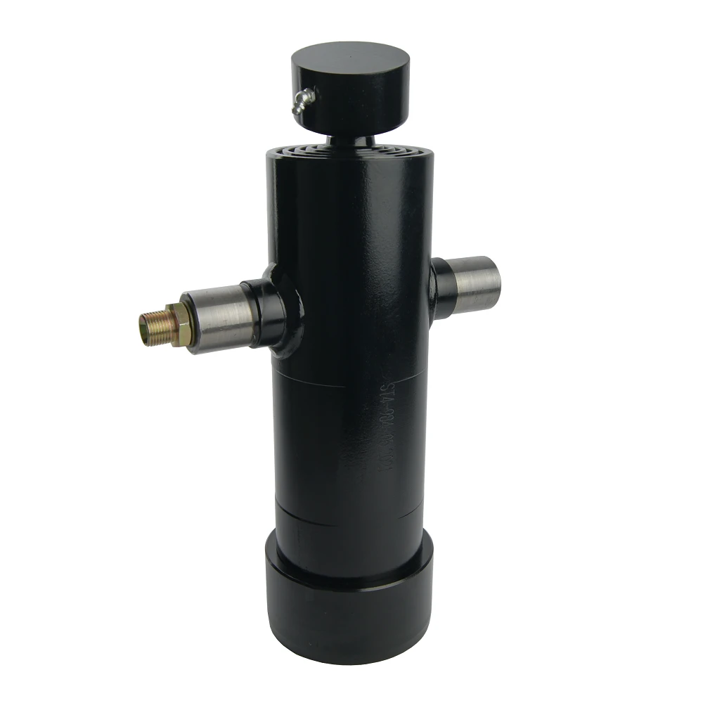 Teleskop-Hydraulikzylinder 4-stufig Ø90/75/60/45mm 984mm hub mit Anschweißkugelpfanne