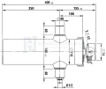 Teleskop-Hydraulikzylinder 4-stufig Ø90/75/60/45mm 984mm hub mit Anschweißkugelpfanne