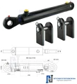Hydraulikzylinder doppeltwirkend CJ2F 80/45/630 mit Gelenkaugen 40mm + Befestigung