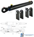 Hydraulikzylinder doppeltwirkend CJ2F-80/45/220 mit Gelenkaugen 40mm + Befestigung
