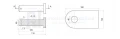 Hydraulikzylinder doppeltwirkend CJ2F-80/45/220 mit Gelenkaugen 40mm + Befestigung