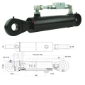 Hydraulikzylinder doppeltwirkend CJ2F-80/45/200 mit Gelenkaugen 40mm + Sperrventil