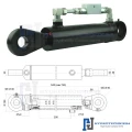 Hydraulikzylinder doppeltwirkend CJ2F-80/45/200 mit Gelenkaugen 40mm + Sperrventil