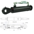 Hydraulikzylinder doppeltwirkend CJ2F-80/45/220 mit Gelenkaugen 40mm + Sperrventil