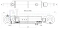 Hydraulikzylinder doppeltwirkend CJ2F-80/45/320 mit Gelenkaugen 40mm + Sperrventil