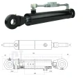 Hydraulikzylinder doppeltwirkend CJ2F-80/45/400 mit Gelenkaugen 40mm + Sperrventil