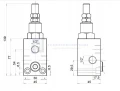 Hydraulik Druckbegrenzungsventil VMP Innengewinde: 1/2" Durchfluß: 70L/min Betriebsdruck: 80-300bar