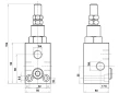 Hydraulik Druckbegrenzungsventil VMP Innengewinde: 3/4" Durchfluß: 90L/min Betriebsdruck: 80-300bar