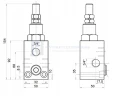 Hydraulik Druckbegrenzungsventil VMP + Manometer Innengewinde: 3/4" Durchfluß: 90L/min Betriebsdruck: 80-300bar