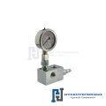 Hydraulik Druckbegrenzungsventil VMP + Manometer Innengewinde: 3/8" Durchfluß: 45L/min Betriebsdruck: 10-180bar