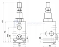 Hydraulik Druckbegrenzungsventil VMP + Manometer Innengewinde: 3/8" Durchfluß: 45L/min Betriebsdruck: 10-180bar