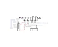 Magnetventil hydraulischer Teiler 6/2 90L/min, elektrisch gesteuert 12V