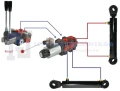Magnetventil hydraulischer Teiler 6/2 90L/min, elektrisch gesteuert 12V