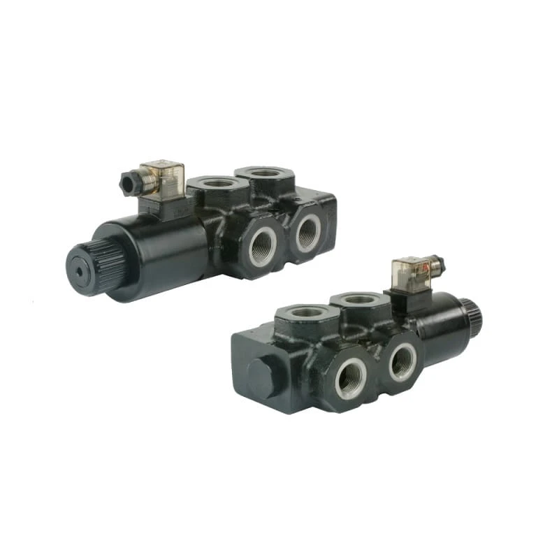 Magnetventil hydraulischer Teiler 6/2 140L/min, elektrisch gesteuert 12V