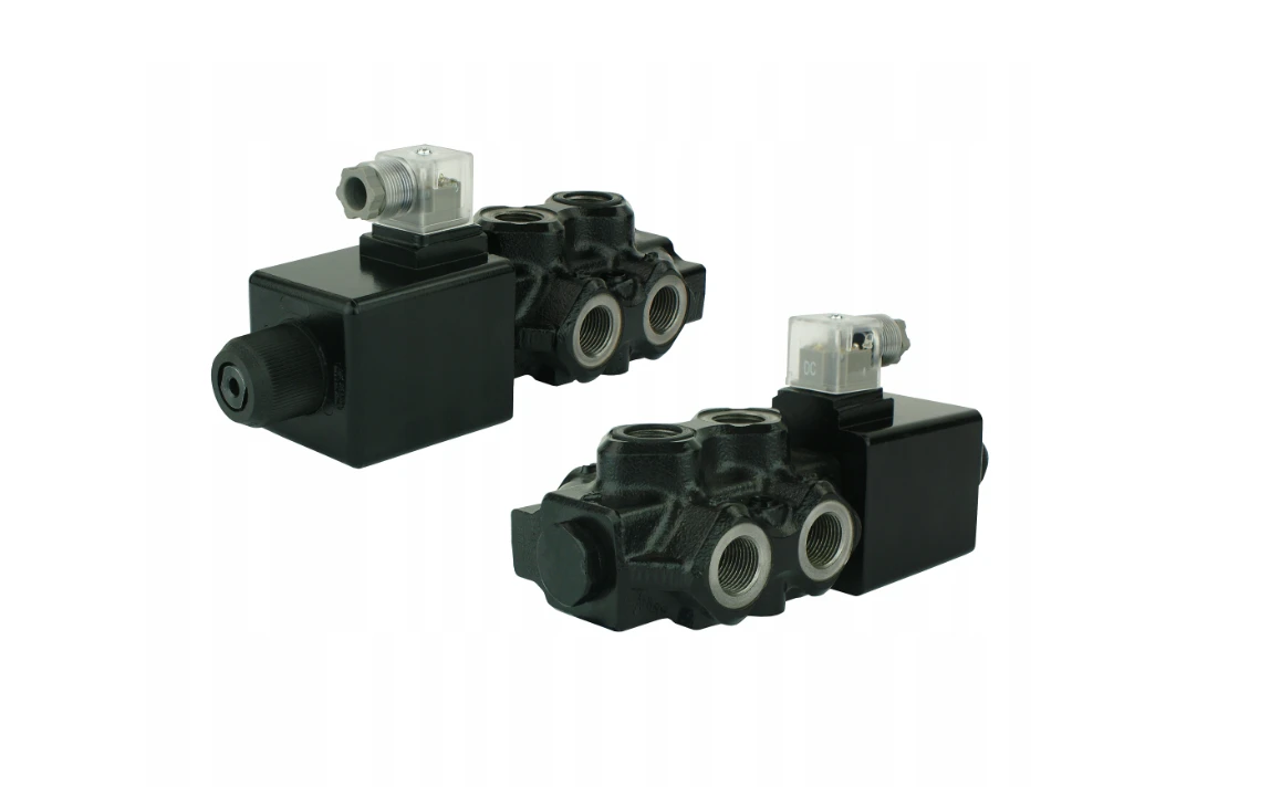 Magnetventil hydraulischer Teiler 6/2 90L/min, elektrisch gesteuert 24V