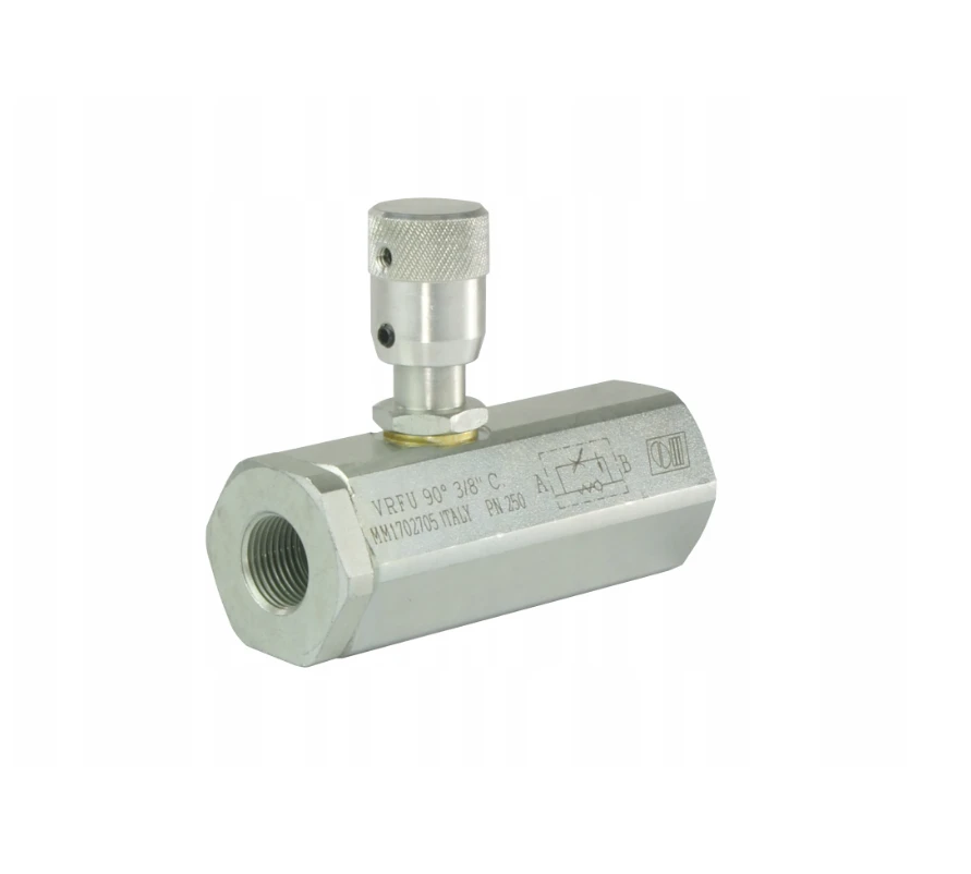 Drosselventil-VRFU 90C: 3/8"Durchfluss: 17 l/min, max. Druck: 250 bar