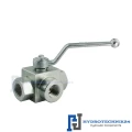 Hochdruck - kugelhahn 3 Wege RS 3 VIE 3/2'' Innengewinde: 1 1/4" Max. Durchfluß: 180L/min Max. Betriebsdruck: 500bar