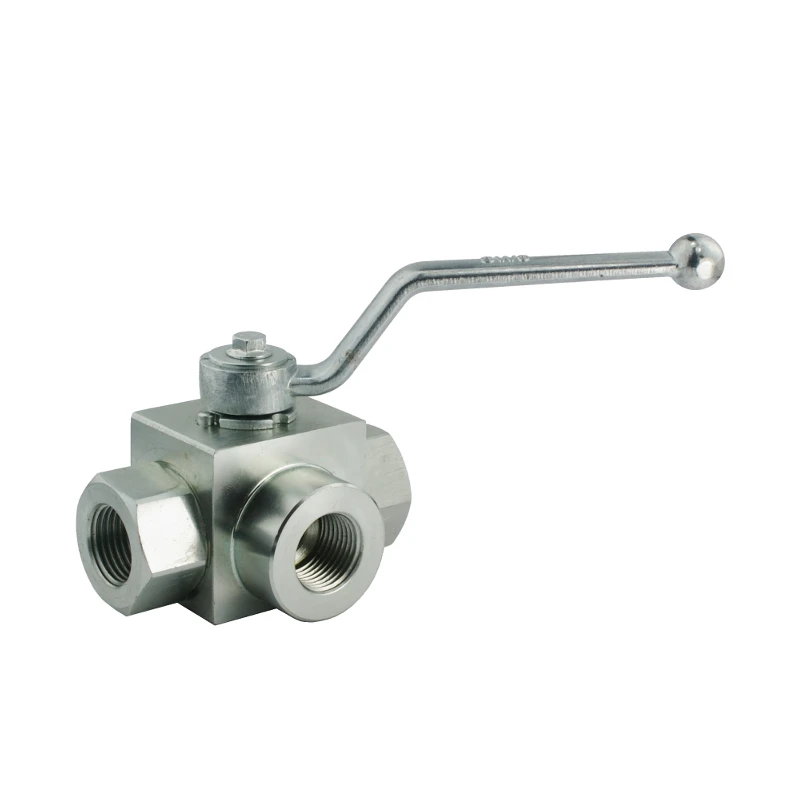 Hochdruck - kugelhahn 3 Wege RS 3 VIE 3/2'' Innengewinde: 3/8" Max. Durchfluß: 35L/min Max. Betriebsdruck: 500 bar r