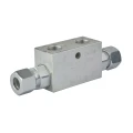 Hydraulisch sperrblock sperrventil VBPDE Innengewinde: 1/2" Durchfluß: 50L/min Max. Betriebsdruck: 350bar mit Schneidringe und Überwurfmutter