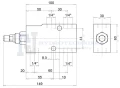 Hydraulik Ventil Einzel overcentre VBCD SE-A Innengewinde: 1/4" Durchfluß: 25L/min Max. Betriebsdruck: 350bar