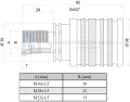 Set Steckkupplungen Push & Pull, Halter + 4x Kupplungsdose + 4x Staubschutz-Klappe FASTER Aussengewinde - nach Auswahl (M16x1,5; M18x1,5; M22x1,5)