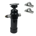 Teleskopzylinder 3-stufig Ø75/60/45mm 700mm hub mit Lagerbockpaar