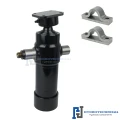 Teleskopzylinder 3-stufig Ø75/60/45mm 700mm hub mit Lagerbockpaar