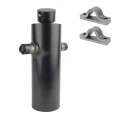 Teleskopzylinder 5-stufig Ø105/90/75/60/45mm 1200mm hub mit Kugelpfanne und Lagerbockpaar