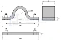 Teleskopzylinder 5-stufig Ø105/90/75/60/45mm 1200mm hub mit Kugelpfanne und Lagerbockpaar