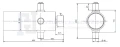 Teleskopzylinder 5-stufig Ø105/90/75/60/45mm 1200mm hub mit Kugelpfanne und Lagerbockpaar