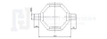 Teleskopzylinder 5-stufig Ø105/90/75/60/45mm 1237mm hub mit Kugelpfanne und Kardanring
