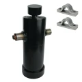 Teleskopzylinder 5-stufig Ø105/90/75/60/45mm 1237mm hub mit Kugelpfanne und Lagerbockpaar
