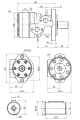 Hydraulikmotor Orbitmotoren Typ BMR Schluckvolumen 50 cm3/Umdr Max. Drehzahl 750 U/min, W32