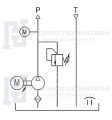 Hydraulikaggregat 400V mit Druckbegrenzungsventil und Manometer, Motorleistung - 7,5kW, Pumpenleistung - von 14,5L/min bis 29L, mit Öltank 50L