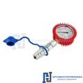 Glyzerin Manometer Druckmessbereich 0-400Bar im Set mit Schnellkupplung Euro ISO Stecker